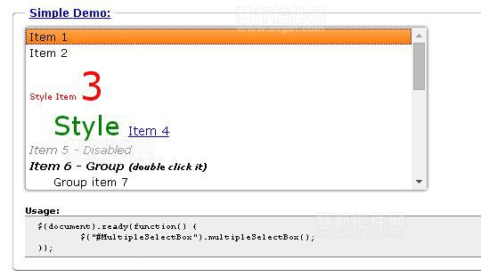 實用的 jQuery下拉選擇框插件集合